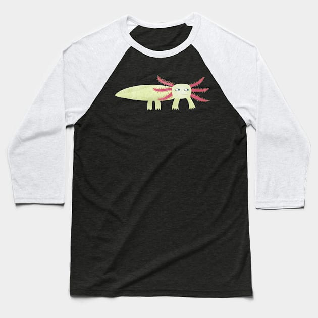 Axolotl Baseball T-Shirt by NicSquirrell